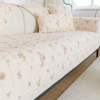 Подушка для дивана, маленькая, с цветочным принтом, в весеннем стиле, нескользящая, модная, тканевая, наволочка на сиденье, полотенце, универсальный чехол на четыре сезона, современный простой 70*70cm