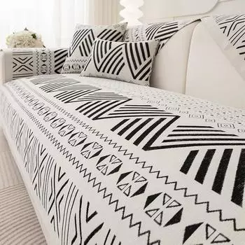 Подушка для дивана на все сезоны, хлопок и лен, летний стиль в стиле ретро, нескользящий кожаный чехол на подушку для сиденья 70*70cm