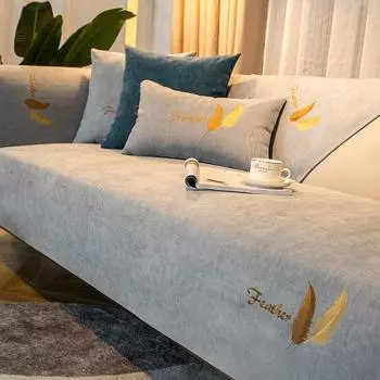 Подушка для дивана на все сезоны, нескользящая высококачественная подушка из синели, скандинавский простой легкий роскошный кожаный чехол для дивана, ткань 70*70CM