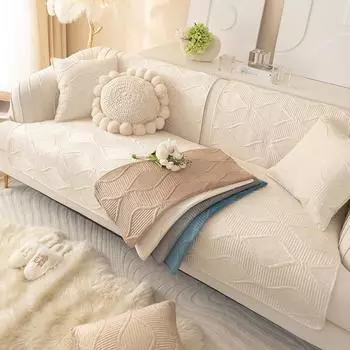 Подушка для дивана на все времена года, простая современная нескользящая подушка, легкий роскошный чехол для дивана с тканевым полотенцем 70*70cm