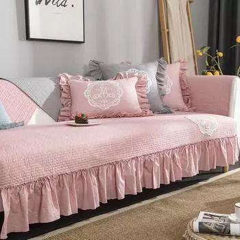 Подушка для дивана на все времена года, нескользящий хлопок, простой чехол для дивана, универсальный зимний чехол для подушки из чистого хлопка 70*70cm