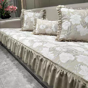 Подушка для дивана на все времена года, противоскользящая европейская современная жаккардовая ткань, чехол для дивана в гостиной, защитный чехол для домашнего декора 55x70