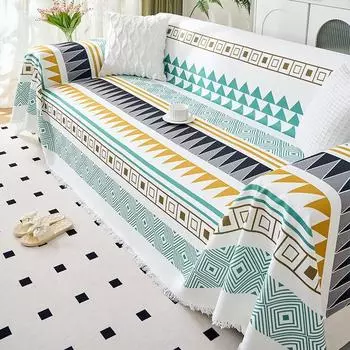 Подушка для дивана на все времена, устойчивая к пятнам, нескользящая, полотенце для дивана в индийском стиле, подушка для дивана 180*130cm