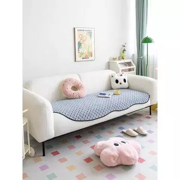 Подушка для дивана неправильной формы из синели, универсальная противоскользящая изогнутая мультяшная подушка для сиденья, цельное тканевое полотенце, полотенце 70*70cm