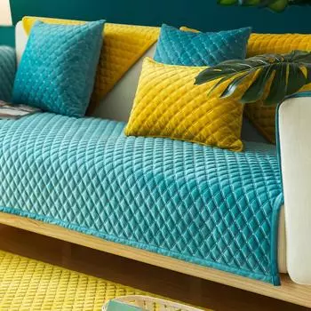 Подушка для дивана, нескользящая простая современная модная подушка для сиденья, четырехсезонный универсальный тканевый чехол 70*70