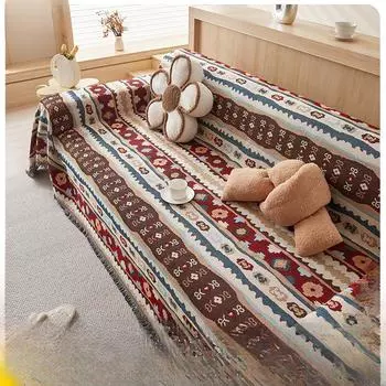 Подушка для дивана, нескользящая, устойчивая к пятнам, универсальное полотенце для дивана Four Seasons, современные простые коврики для пикника, кемпинга, чехол для дивана, ткань High Sense 90*90cm