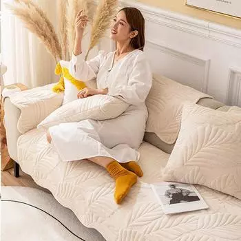 Подушка для дивана, нескользящая утолщенная зимняя подушка, универсальный универсальный чехол, универсальный чехол на четыре сезона, простой, из молочного волокна, легкий, роскошный 70*70cm