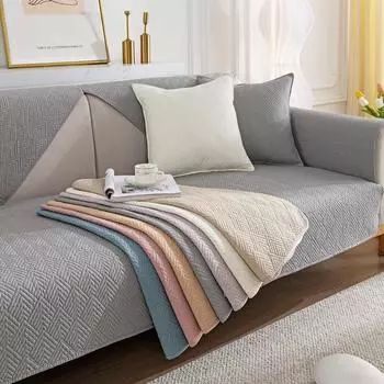 Подушка для дивана Нескользящий чехол для дивана Подушка Чехол для дивана Универсальный однотонный пылезащитный чехол для сиденья дивана