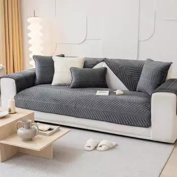 Подушка для дивана Nordic на все времена года, простая зимняя нескользящая задняя наволочка для подушки, зимняя плюшевая ткань для дивана 70*70cm