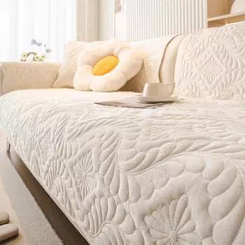 Подушка для дивана Nordic, нескользящая подушка для гостиной, доступная по цене, роскошный стиль, зимний плюшевый кожаный чехол для дивана, полотенце, четыре сезона, универсальный, утолщенный 70*70cm