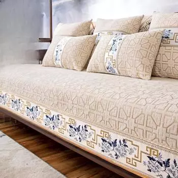 Подушка для дивана, новая китайская высококачественная нескользящая подушка из палисандра, ткань с полным покрытием, универсальный чехол для деревянного дивана на четыре сезона 70*70