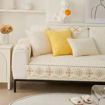 Подушка для дивана, новая ткань в этническом стиле, сезон четыре сезона, противоскользящая, стирается в воде, хлопок, простой современный универсальный чехол на спинку 70*70cm