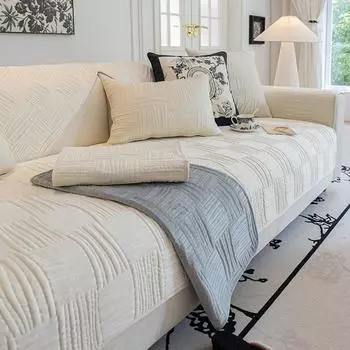 Подушка для дивана, новинка зимы, всесезонная универсальная утолщенная плюшевая противоскользящая, против кошачьих царапин, французская кремовая подушка для сиденья, кожаная подушка 70*70