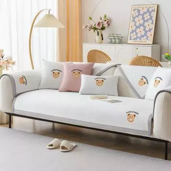 Подушка для дивана, новый летний чехол для дивана с рисунком из мультфильма «Прохладный лед», кожаная подушка для сиденья «Четыре сезона», маленькая, свежая 70*70cm