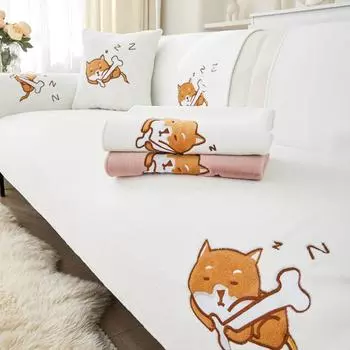 Подушка для дивана, однотонная плюшевая подушка, осень и зима, новый высококачественный утолщенный нескользящий чехол для дивана, ткань 90x70