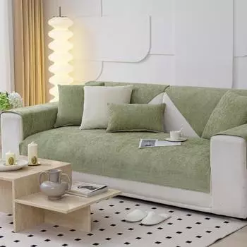 Подушка для дивана, однотонная подушка из синели, универсальная подушка для четырех сезонов, современная простая нескользящая подушка для дивана 70*70cm