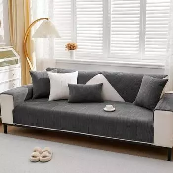 Подушка для дивана, осенне-зимняя нескользящая подушка для сиденья, зимний набор чехлов для дивана, тканевый чехол, утолщенная флисовая подушка для сиденья 70*70cm