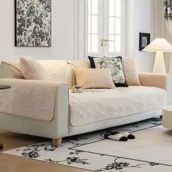 Подушка для дивана осенне-зимняя плюшевая нескользящая высококачественная подушка для сиденья Чехол для дивана из ткани Полотенце утолщенная зимняя подушка для сиденья 70*70cm