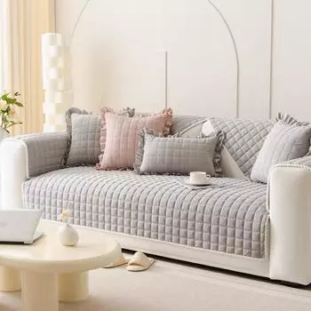 Подушка для дивана, осенне-зимняя утолщенная флисовая подушка, нескользящий кожаный чехол для дивана, новый универсальный чехол Four Seasons 70*70cm