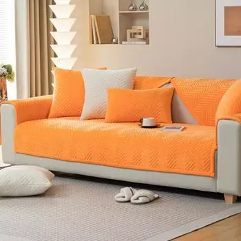 Подушка для дивана, плюшевая кремовая стильная универсальная нескользящая подушка для сиденья Four Seasons, устойчивая к царапинам ткань для чехла на диван 70*70cm