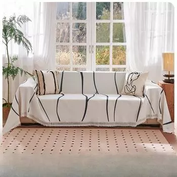 Подушка для дивана, полный чехол, простая ткань, чехол, подушка для дивана, нескользящая, устойчивая к пятнам, универсальная, для гостиной, Four Seasons 130*180
