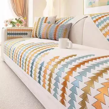 Подушка для дивана предотвращает появление царапин у кошек, нескользящий чехол для дивана Bohemian из шенилла, универсальный чехол для дивана на все четыре сезона 70x70