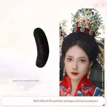 Подушка для дивана «Принцесса» Бесплатная шерстяная подкладка Волосы Удобный гаджет Невеста Принцесса Укладка Специальный шиньон Эскапизм Принцесса Передняя область Подушка для дивана Two side pad package [Princess bag/Black] Single