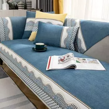 Подушка для дивана, простая нескользящая зимняя подушка, кожаный чехол для дивана, чехол для четырех сезонов, ткань синели 70*70cm