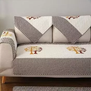 Подушка для дивана Простая современная ткань из хлопчатобумажной ткани Four Seasons Нескользящий шарф для чехла на диван. 70*70