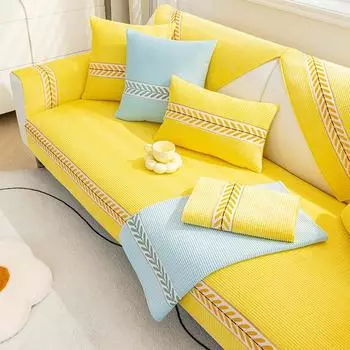 Подушка для дивана, простой современный кожаный чехол для дивана, Нескользящая подушка, теплая осенне-зимняя крышка для дивана, полотенце 70*70cm