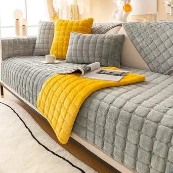 Подушка для дивана, простой стиль, утолщенная флисовая подушка, кожаная нескользящая ткань для чехла на диван 70*70cm
