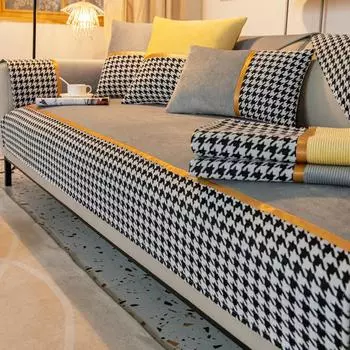 Подушка для дивана Qianniao, универсальная для всех сезонов, ткань с полным покрытием, противоскользящая и устойчивая к грязи, подушка для дивана в гостиной Backrest70X70cm зелёный