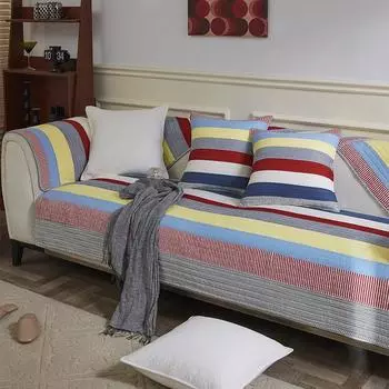 Подушка для дивана Ribbon Four Seasons, универсальная хлопковая нескользящая подушка, хлопковый чехол для дивана, полотенце для спины. 70*70cm