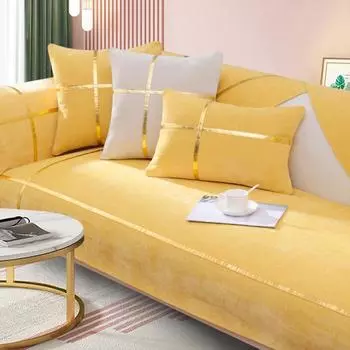 Подушка для дивана, роскошный синель, универсальный четырехсезонный чехол, Нескользящие чехлы для дивана для гостиной, дивана, чехол для дивана с Phnom 70x70cm 1pcs