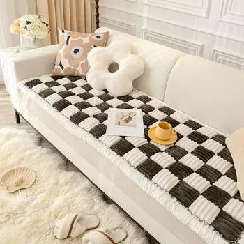 Подушка для дивана с флисовой подкладкой, утолщенная, для готовки на пару, подушка для окна, подушка для дома, подушка для татами, нескользящая, плюшевая 60-60