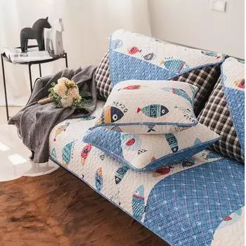 Подушка для дивана с героями мультфильмов Four Seasons, ткань для подушек, простой и модный кожаный диван из чистого хлопка, нескользящие салфетки для дивана 70*70