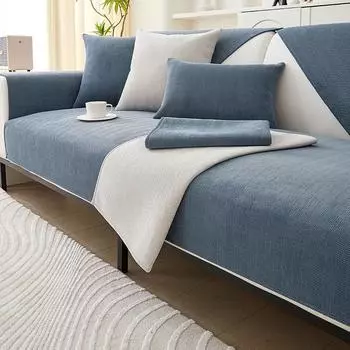 Подушка для дивана с рисунком «елочка» из шенилла для гостиной Four Seasons Universal Modern Simple Summer Non-Slip Чехол для дивана 70*70cm