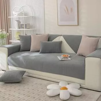 Подушка для дивана с рисунком «елочка» из шенилла для гостиной Four Seasons Universal Modern Simple Summer Non-Slip Чехол для дивана 70*70cm