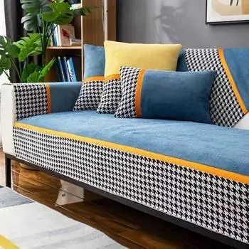 Подушка для дивана с рисунком «гусиные лапки», универсальная, простая, современная, нескользящая зимняя подушка, легкая, роскошная кожаная подушка для дивана, полотенце 70*70