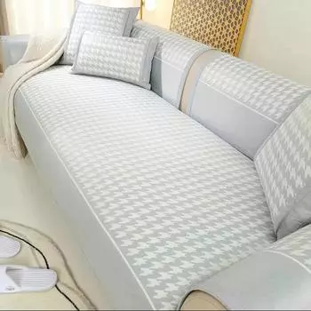 Подушка для дивана с рисунком «гусиные лапки» Лето Лето Лето Лето Коврик из ледяного шелка Нескользящий антипригарный шерстяной скандинавский простой чехол для гостиной Ткань 60*60