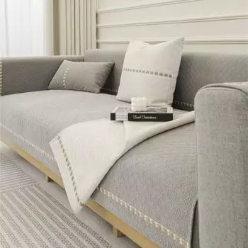 Подушка для дивана с текстурой шенилла, универсальная противоскользящая подушка для сиденья Four Seasons, однотонный современный высококачественный мягкий чехол для дивана 70x70