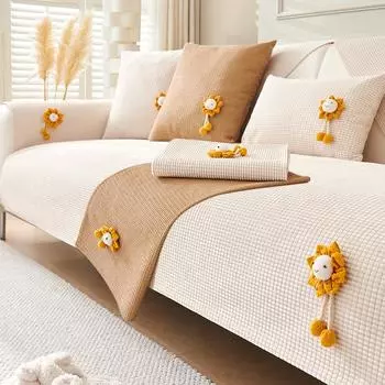 Подушка для дивана с зерном кукурузы, универсальная подушка для четырех сезонов, новинка 2024 года, нескользящая подушка, простой современный чехол для дивана, тканевое полотенце 70*70cm
