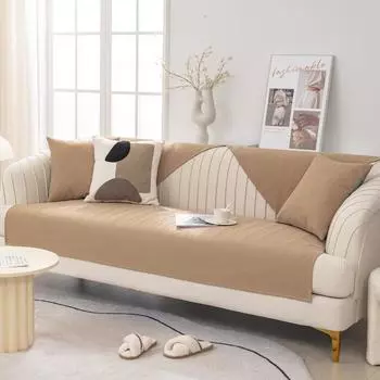 Подушка для дивана Simple Modern High-end Four Seasons Universal Chenille Anti-slip Sofa Cover Simple Cushion Cover Green 70*70