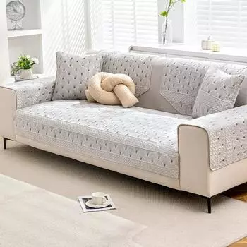 Подушка для дивана Simplicity, универсальная подушка для дивана Four Seasons, чистый хлопок, сшитый узор в виде гребешка, коврик для дивана, однотонный чехол для дивана 70x90