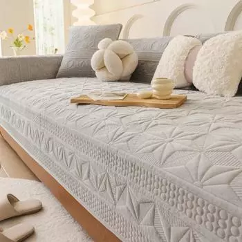 Подушка для дивана Современный простой чехол для дивана Чистый хлопок Нескользящий Четыре сезона Универсальная подушка для дивана Чехол для дивана Ткань Полотенце 70x70