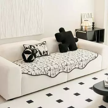 Подушка для дивана специальной формы, новая китайская тушь, нескользящий, устойчивый к пятнам чехол на сиденье, универсальный чехол для дивана Four Seasons, ткань 90*90cm