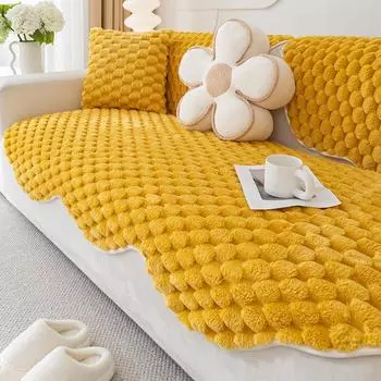 Подушка для дивана специальной формы, зимний толстый плюшевый чехол для дивана, нестандартная противоскользящая подушка, новая простая подушка для дивана 90*90cm