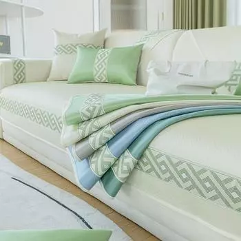 Подушка для дивана Summer Cool Ice Silk, летняя прохладная подушка для сиденья, нескользящая подушка из льда, простой современный чехол для дивана 70x70cm