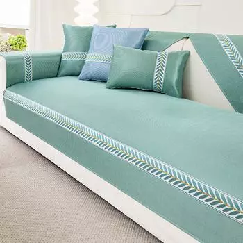 Подушка для дивана Summer Ice Silk, универсальный чехол для дивана Four Seasons, нескользящий чехол для дивана, тканевая подушка для дивана 70*70