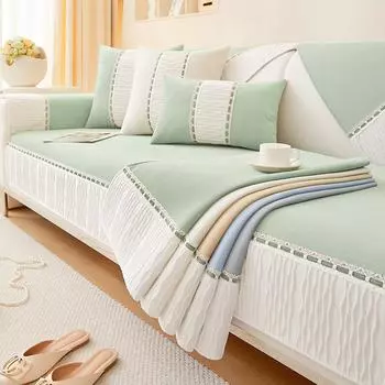 Подушка для дивана, светлая, французская, кремовая, в стиле Four Seasons, универсальная, новинка 2024 года, чехол для дивана, тканевые кожаные нескользящие подушки для сидения 70*70